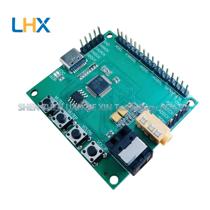 CM108B sound card development demo board, USB typec to I2S optical SPDIF digital audio module