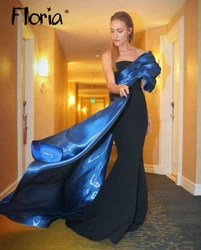 Floria Elegant Long Side Train Evening Dress Black Mermaid Formal Prom Party Dresses Custom Made Women 2024 вечернее платье