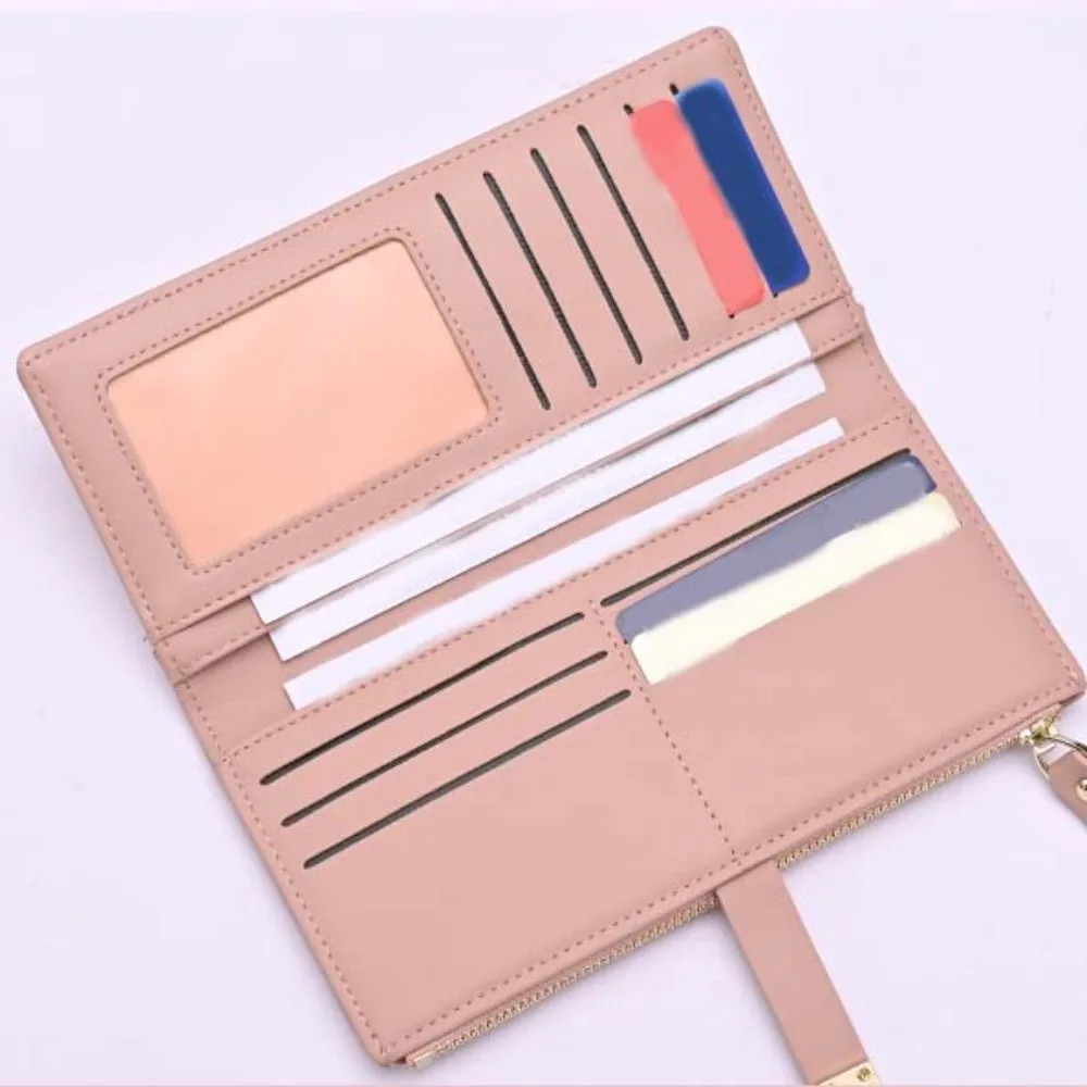 

Cute PU Leather Women Purse Wallets Rectangle Phone Bag Money Bag Large Capacity Casual Card Holder Female/Lady