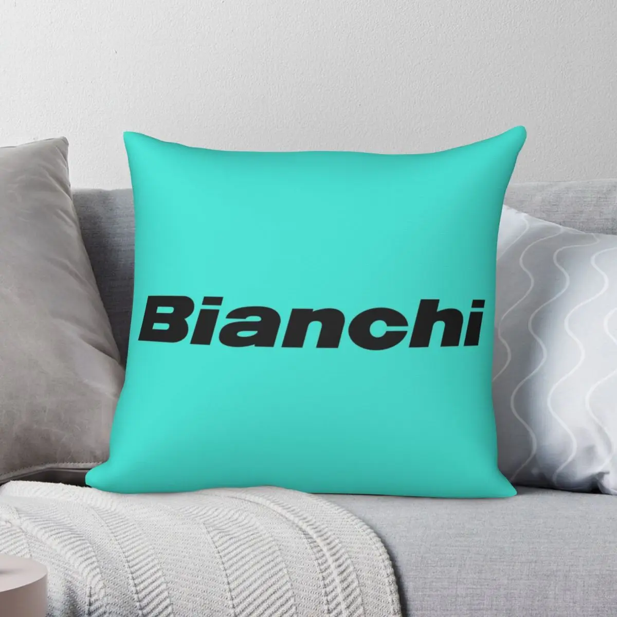 Bianchi Square Pillowcase Polyester Linen Velvet Creative Zip Decor Throw Pillow Case Home Cushion Cover 45x45