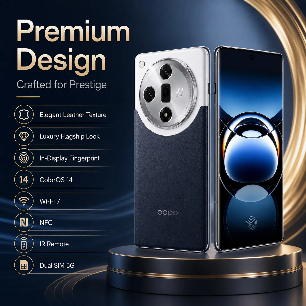OPPO Find X7 5G Smartphone 8GB+256GB, 64MP Periscope, 4500nit 120Hz ProXDR Display, Dimensity 9300, 5000mAh, 100W SUPERVOOC, NFC