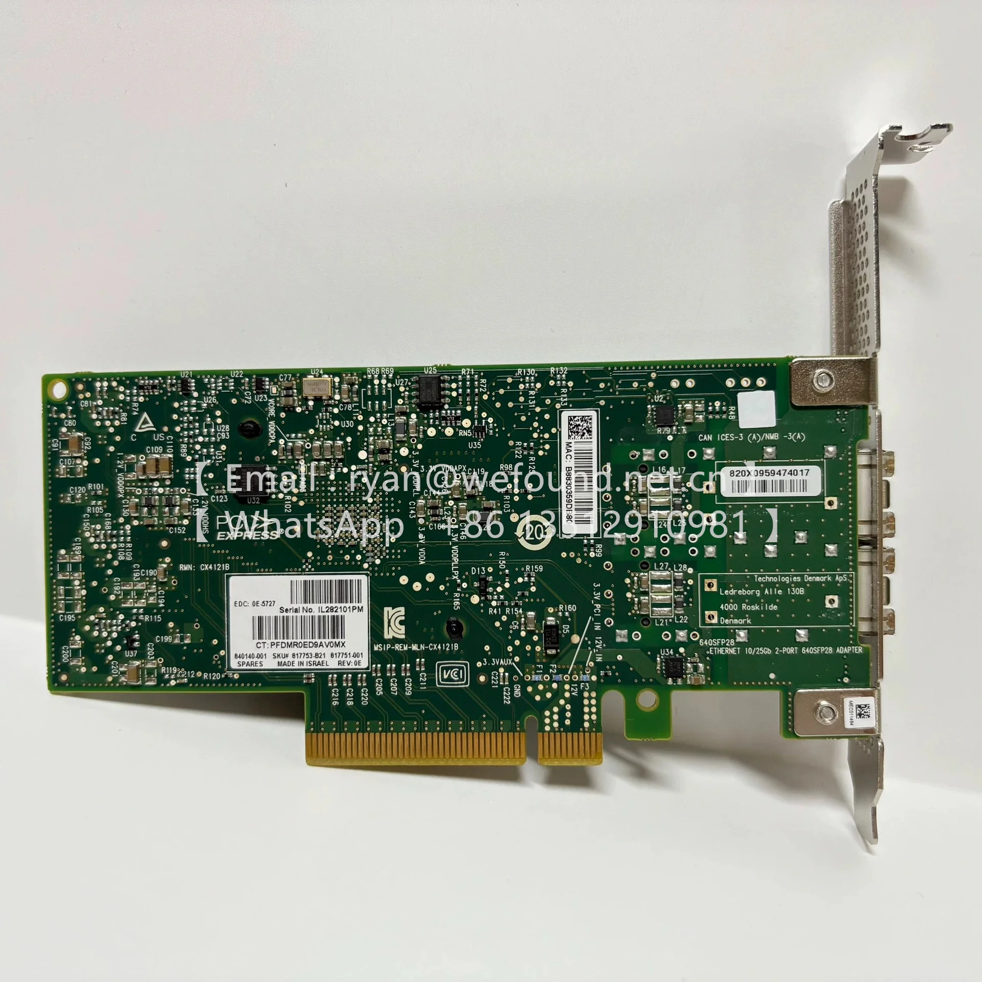 817753-B21 10/25Gb 2‑port 640SFP28 MCX4121A‑ACUT Adapter 840140-001 817751-001