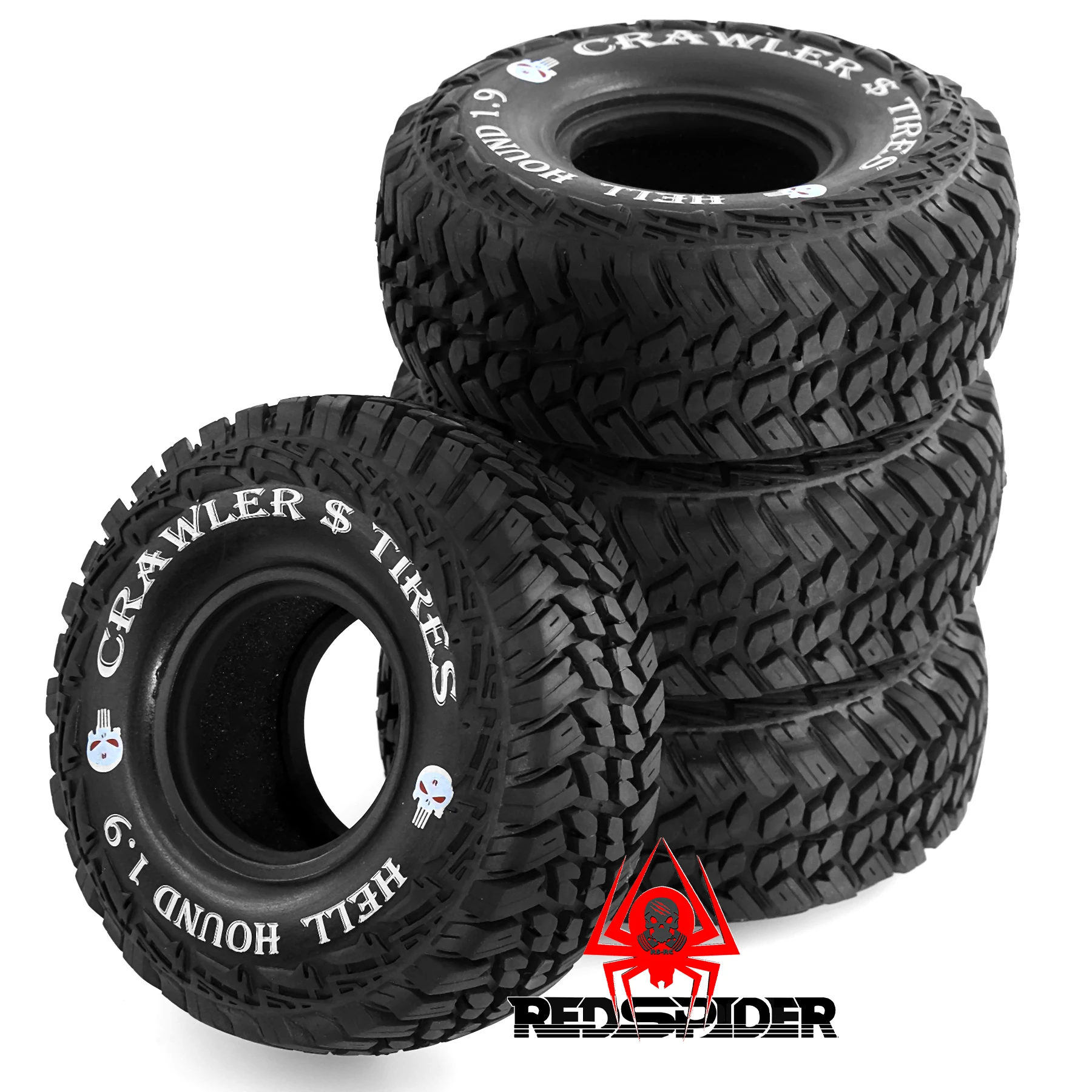

4pcs 1.9'' Soft Rubber All Terrain Crawler Tyres for 1:10 Crawler Car traxxas TRX4 Axial SCX10 II RC4WD D90 TF2 Tamiya CC01 Gen8
