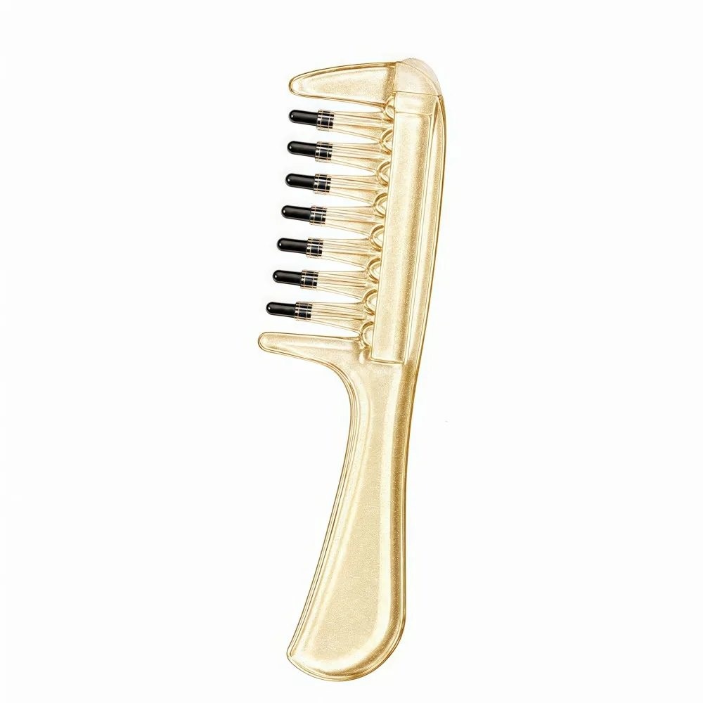 Transparent Essential Oil Applicator Massage Comb Built-In Liquid Reservoir 7-Tooth Liquid Guiding Scalp Massager Comb Precise