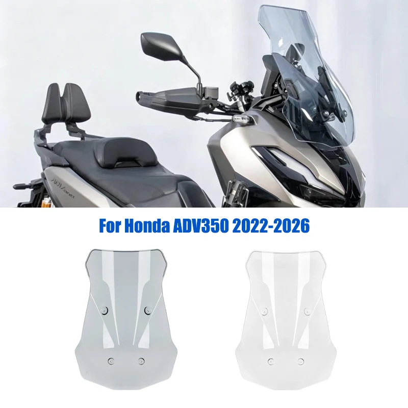Motorcycle Windscreen Windshield For Honda ADV350 2022-2026 Height and width increase+80MM Wind Guard Airflow Deflectors