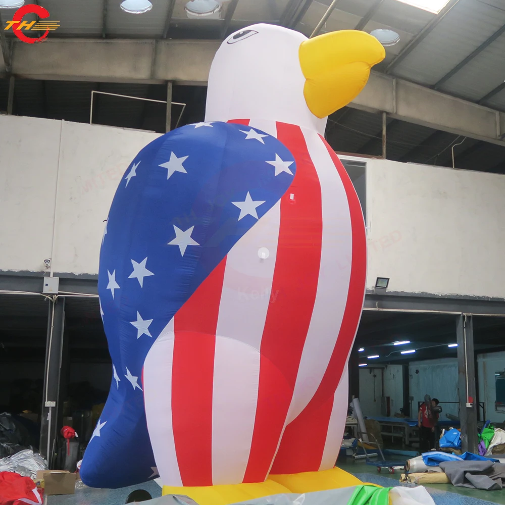 

Free Shipping 4m/6m/8m High Giant Inflatable Hawk Bird Replica Model Outdoor Decoration Blow Up Eagle Balloon with Blower