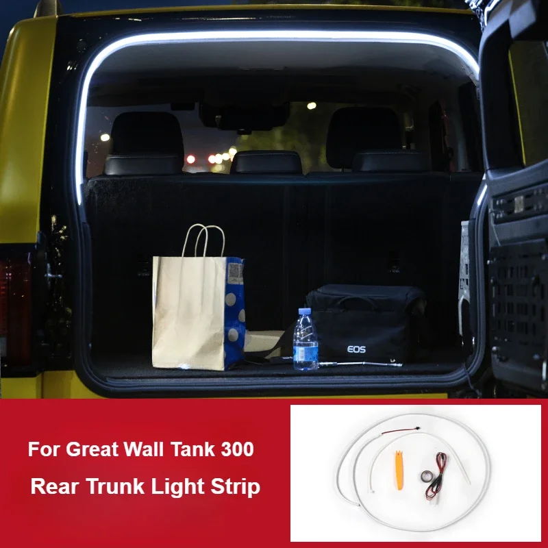 For Great Wall Tank 300 Rear Trunk Lights Led Tailgate Ambient Light Strips Boot Decorative Lamp Car Lighting Accessories