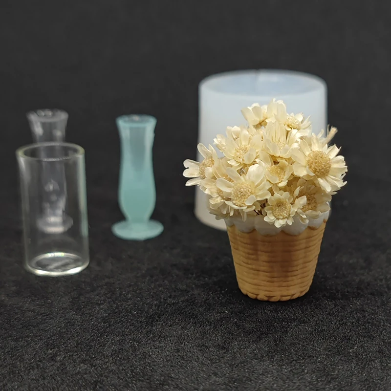 Dollhouse Miniature Vase Silicone Mold Dolls House Home Decoration Accessories Dollhouse Ornament