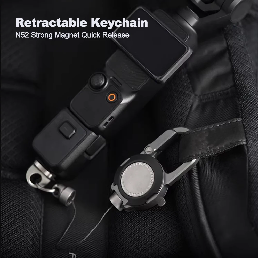Retractable Keychains N52 Strong Magnet Quick Release for Action Camera Fishing Tools Mobile Phones Gift for Boyfriend