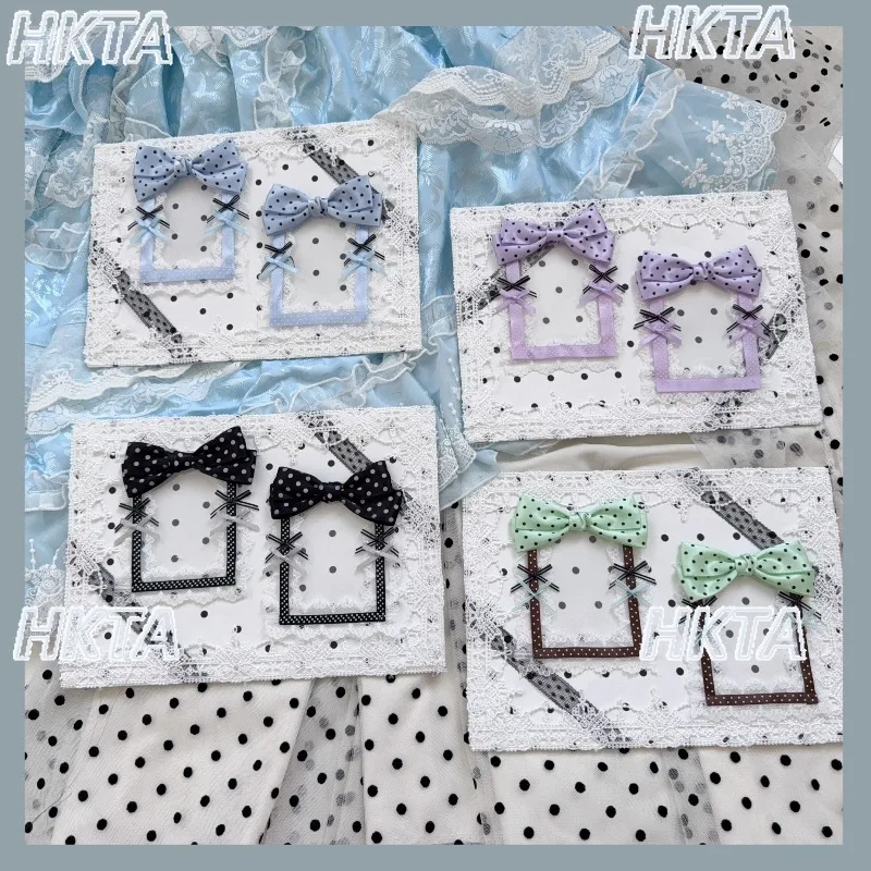 Original Polka Dot Pain Board Cute Exquisite Small Card Ribbon Pain Board Women Pain Bag Accessories Decorative Finished Product
