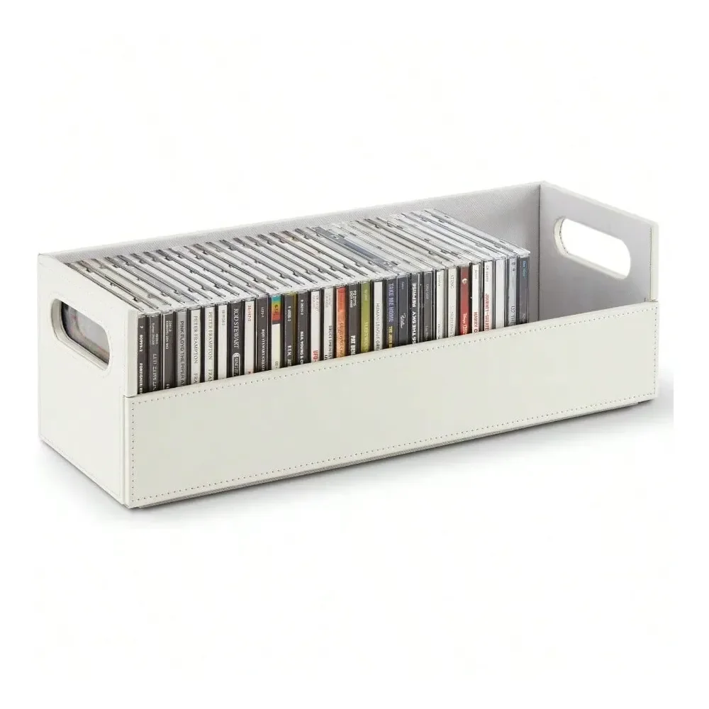 

Органайзер-полка для CD/DVD/кассет Stock Your He CD Sage Box, подставка для дисков, держатель для 40 CD, из искусственной кожи