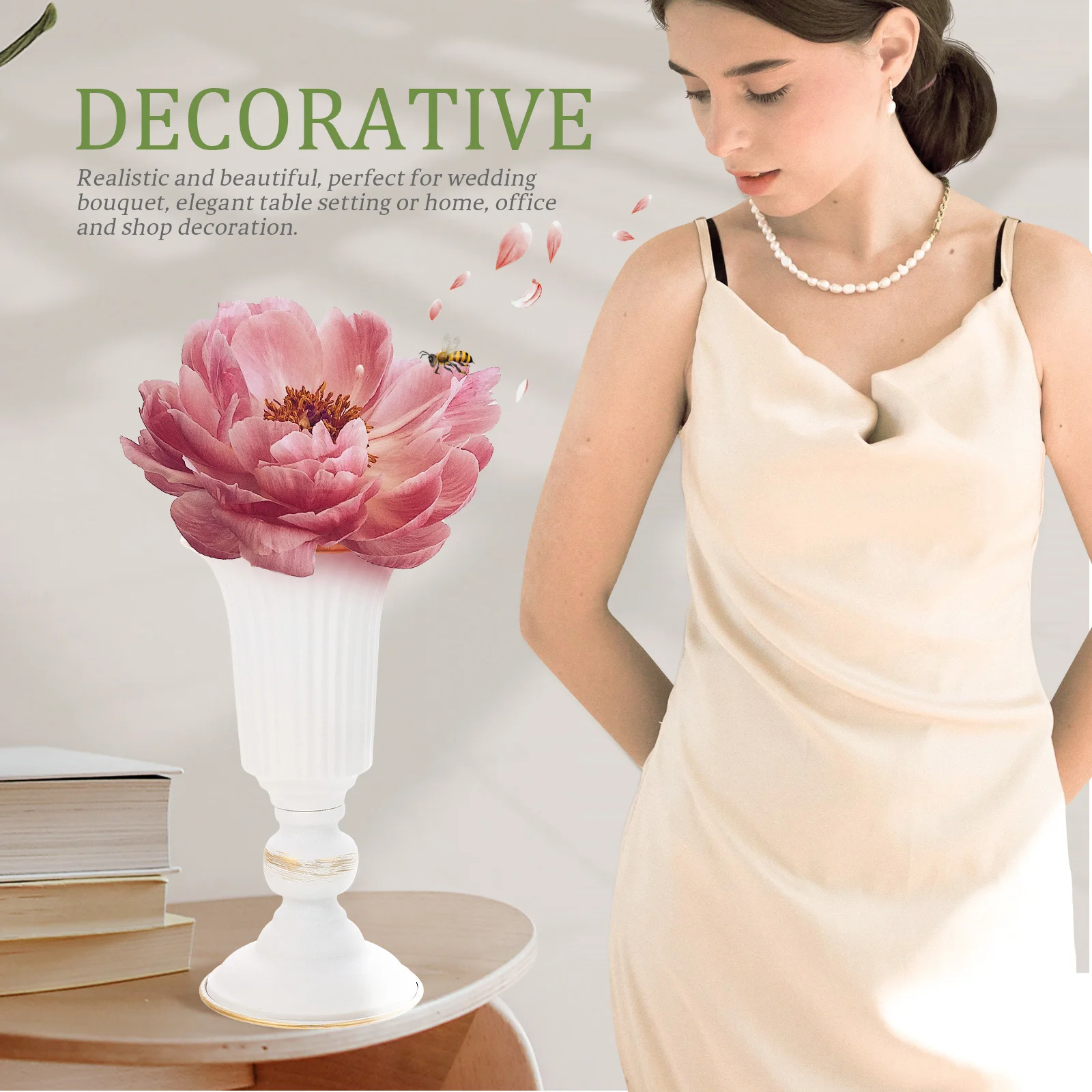 

Vintage Metal Flower Vase Elegant Wedding Centerpieces DIY Flower Arrangement Art Practical Home Decoration Storage Solution