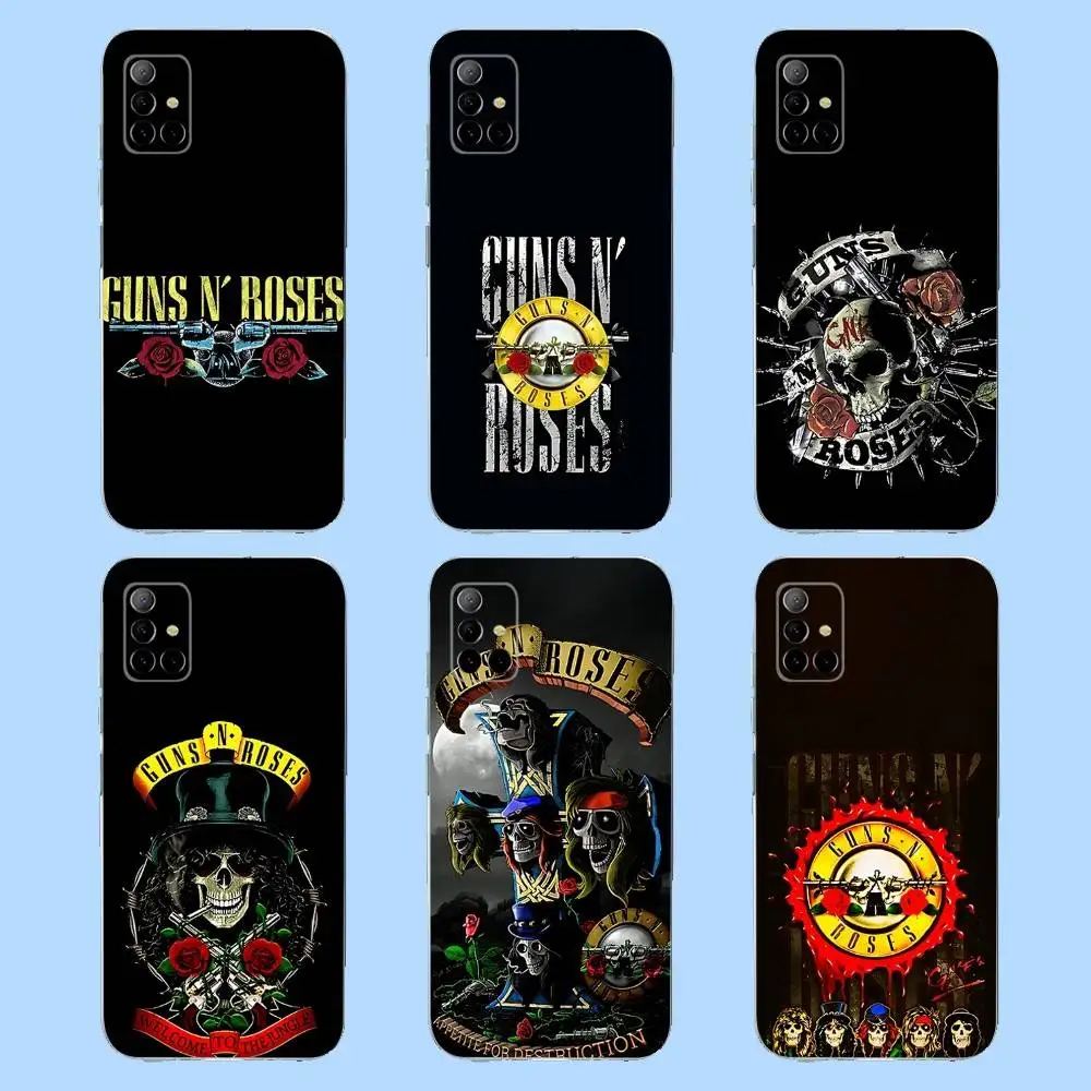 G-GunsS N Roses Phone Case For Samsung S 23,22,10,9,8 A 71,52,51,30,21S,12 PIus,E,Lite Note20 Ultra Clear Soft