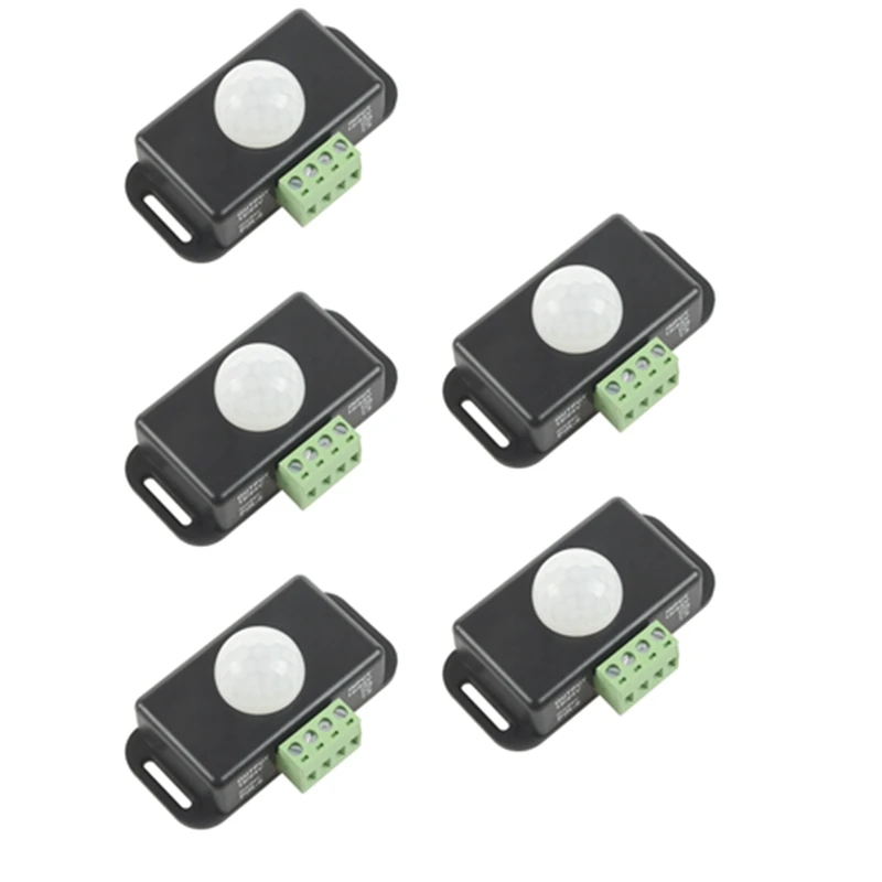 

Automatic Sensor Switch Automatic Adjustable PIR Motion Sensor Switch DC 12 24V 8A For LED Strip