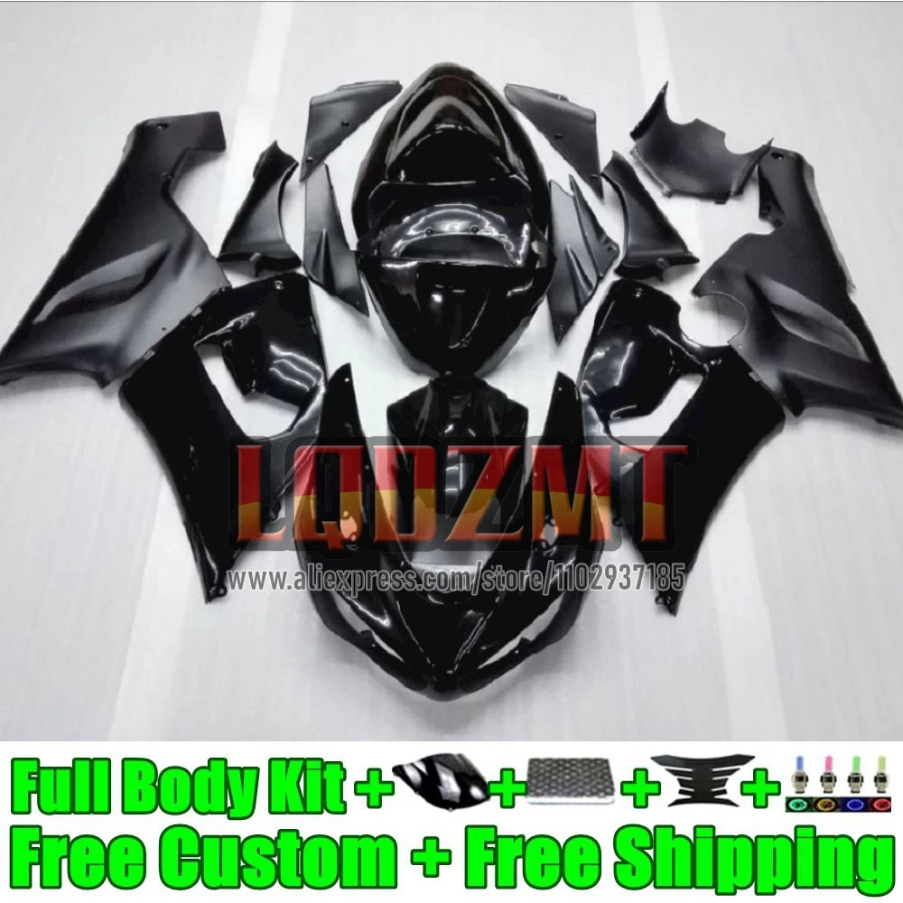 Injection Body For KAWASAKI black stock NINJA ZX-636 ZX 6R 636 6 R 38No.1 ZX-6R ZX636 ZX6R 2005 2006 600CC ZX600 05 06 Fairing