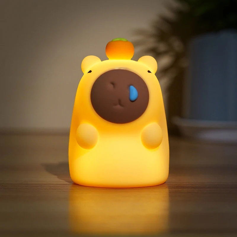 

Capybara Night Light For Kids Cute Silicone Lamp With Adjustable Warm Light Pat Control Lovely Animal Decor Ideal Christmas Gift