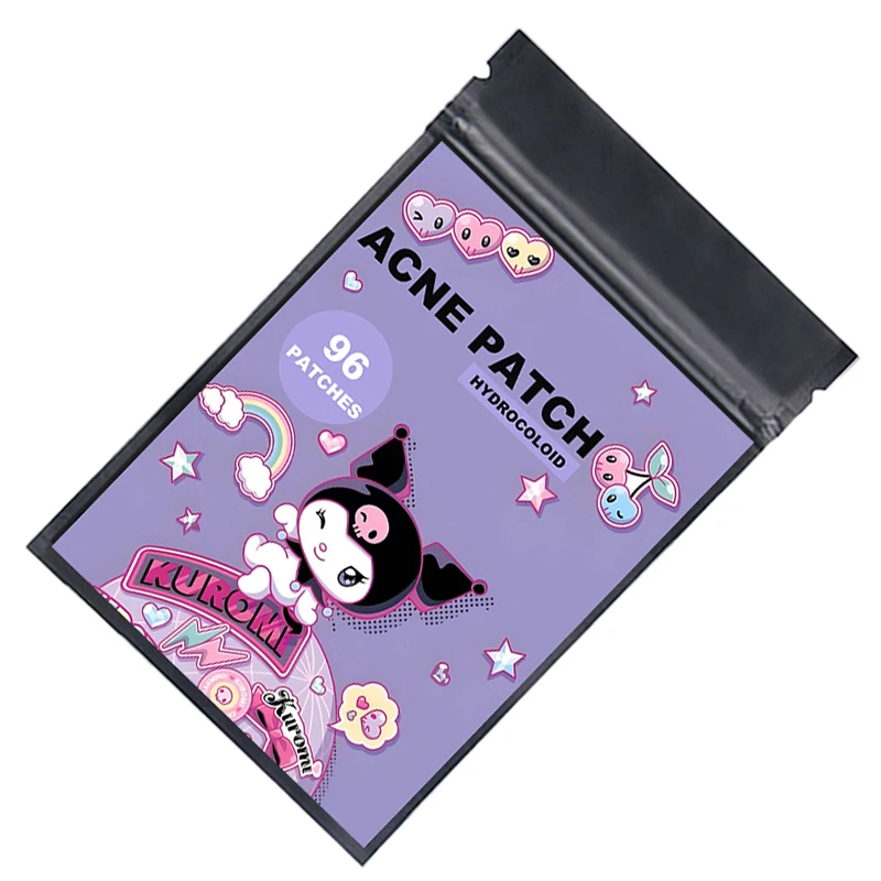 Sanrio 96 PCS/SET Kuromi Pimple Patch Acne Colorful Invisible Acne Removal Skin Care Stickers Concealer Face Spot Beauty Makeup