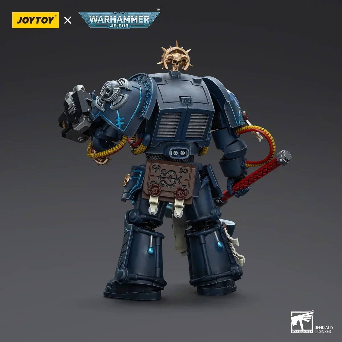 Joytoy warhammer 40k bibliotecário 1/18 figura de ação anime ultramarines bibliotecário em terminator armadura articulações estatueta modelo brinquedos