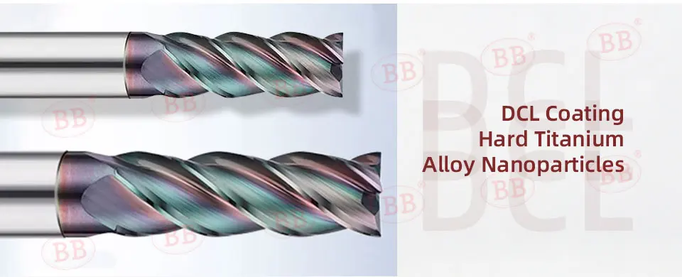 BB Flachschaftfräser für Kupfer, Messing, CNC-Bearbeitungswerkzeug, 4F-Nuten, Eckradius 1 mm, 4 mm, 6 mm, 8 mm, 10 mm, 12 mm, BC TONG-Serie – Detail 4