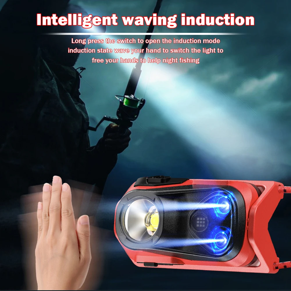 Portable Running Headlight Rechargeable LED Headlamp Camping Head Flashlight Head Torch Work Light Outdoor Cycling Supplies