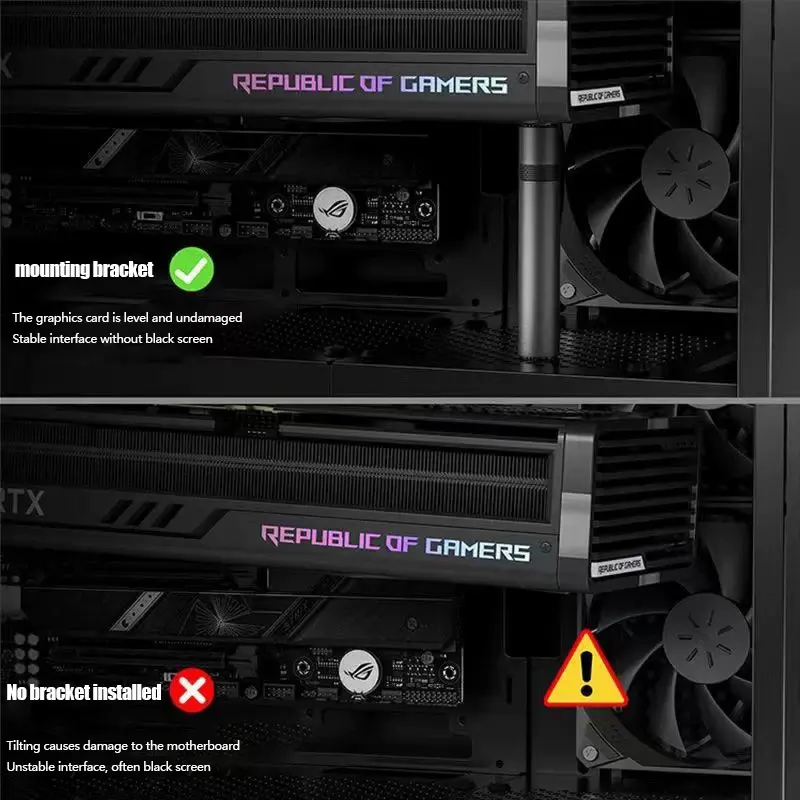 Computer Case Graphics Card Bracket Telescopic jack Sea View Room All Aluminum Magnetic Adjustable Graphics Card Support Bracket