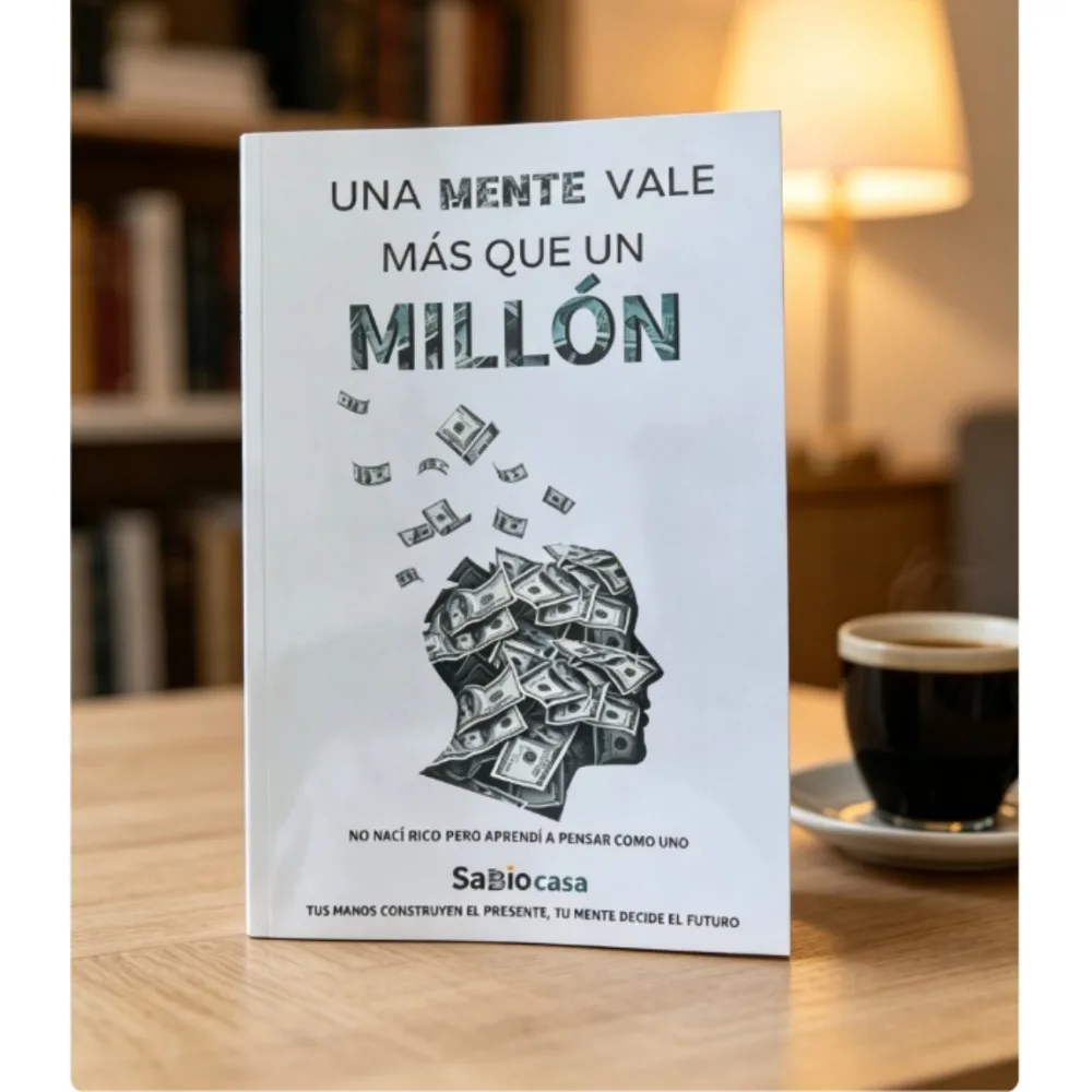 Spanish Book One Mind Is Worth More Than a Million, Wealth Mindset Self Help Finance Paperback for Adult Entrepreneurs