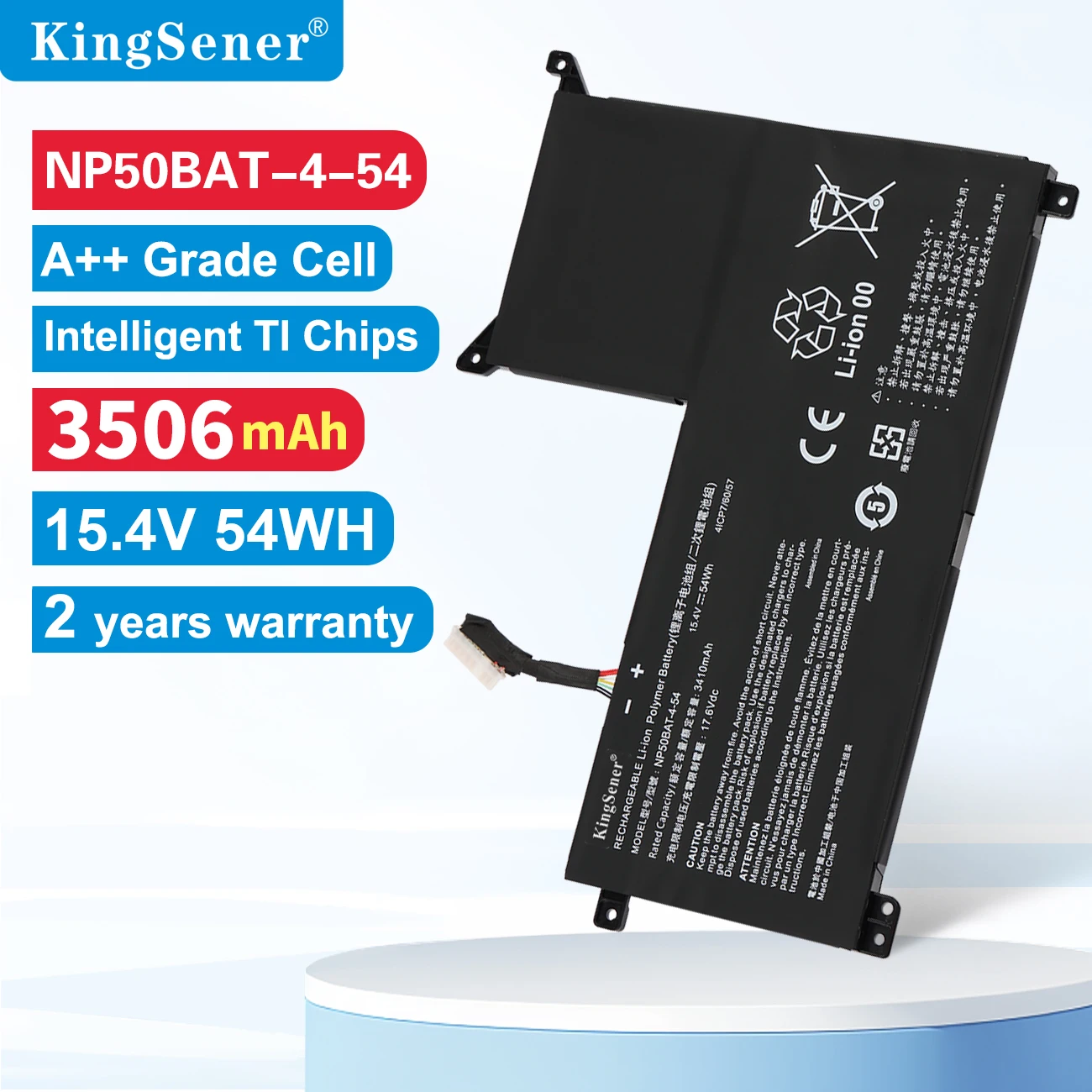 

Kingsener NP50BAT-4-54 Laptop Battery for Clevo AT22 NP70 X17 For SCHENKER XMG Focus 16 For GIGABYTE G5 GE G7 KE 4ICP7/60/57