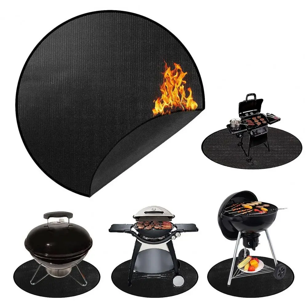 Bbq Grill Fireproof Mat Outdoor Fireproof Mat Heat-resistant Flame Rug for Deck Patio Camping Stove Bbq Grill Firepit Hearth Pad