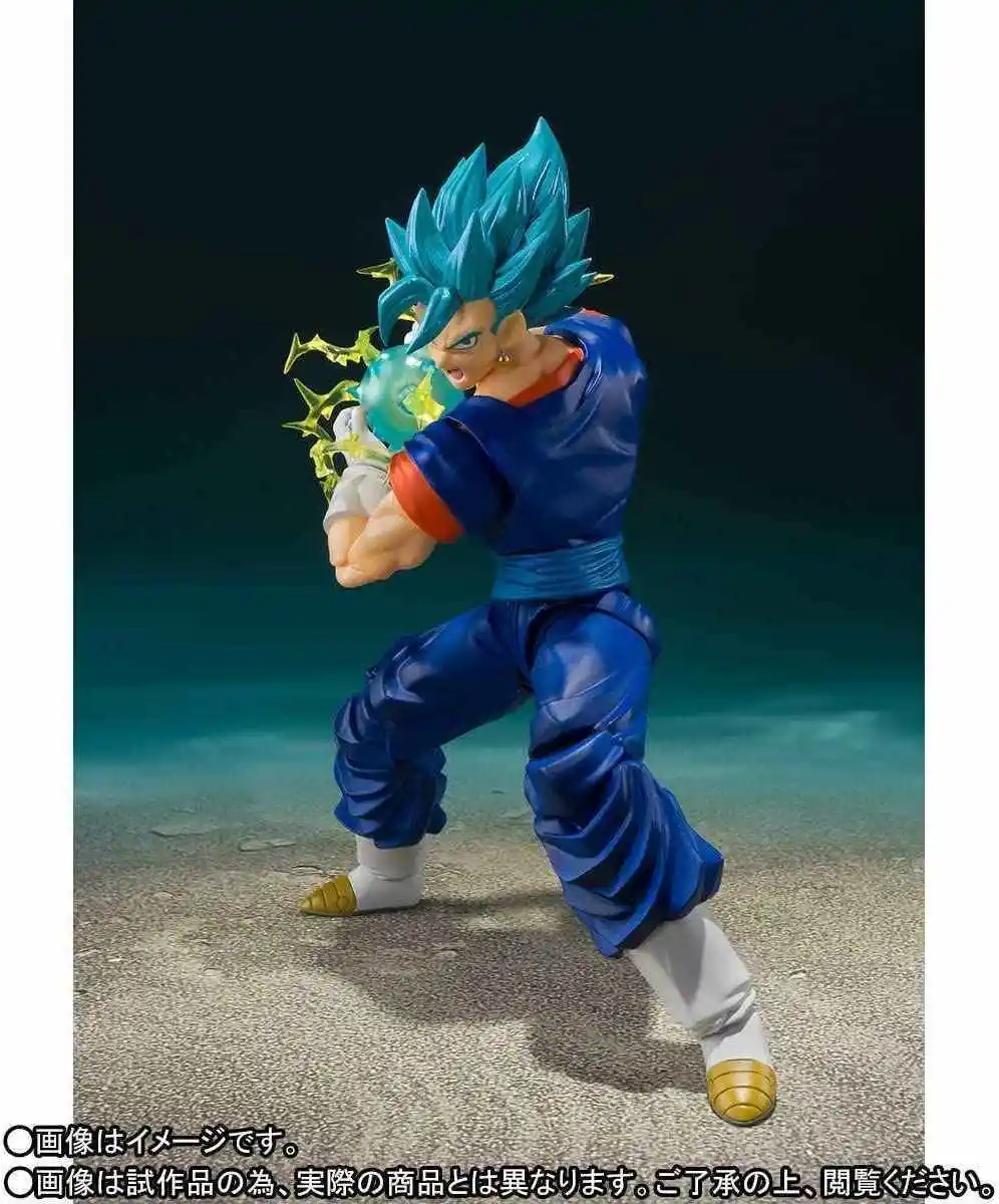 Bandai Shf Originele Dragon Ball Z Vegetto Actiefiguren Blauw Haar Super Saiyan God Collectible Model Decoratie Anime Serie