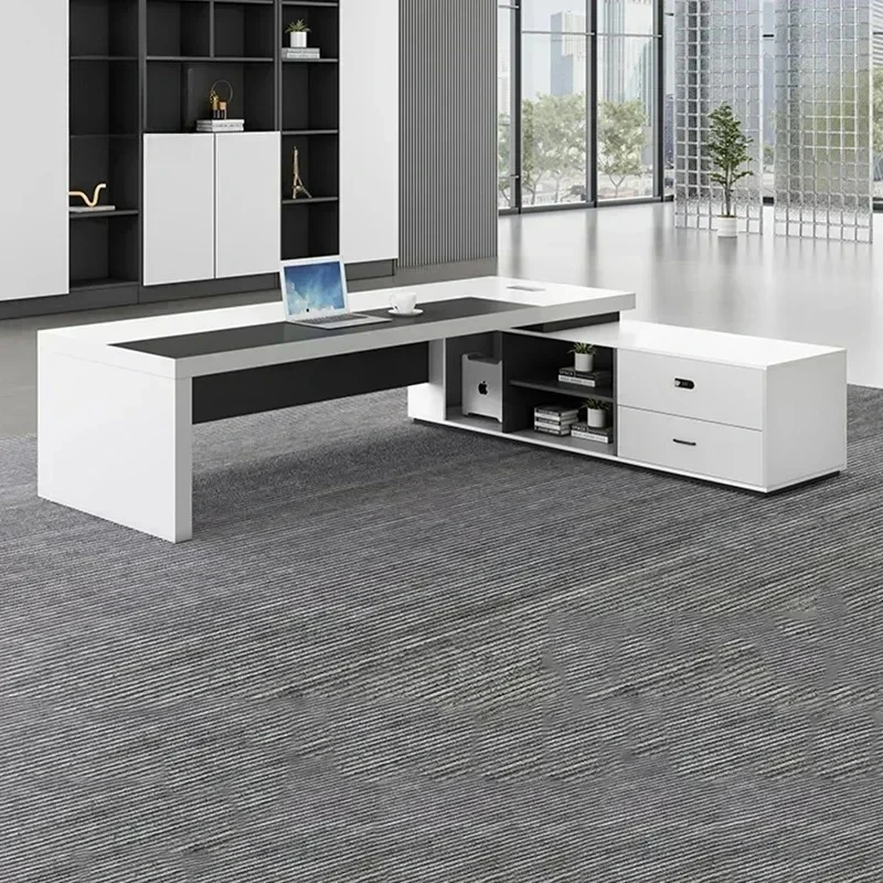 Organizer Office Desk Wall Cabinet Drawer White Table Workshop Computer Customised Cable Box Bureaux De Bureau Office Furniture