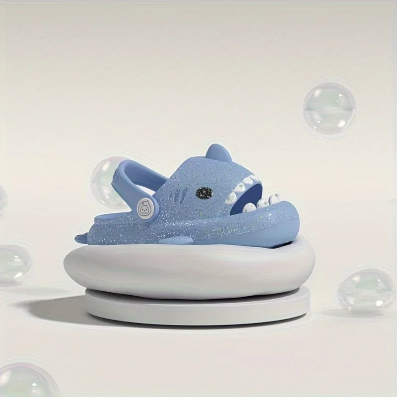 Dziecięce sandały Shark Luminous Slip-On Wodoodporne, oddychające, lekkie, antypoślizgowe buty na co dzień dla chłopców i dziewcząt Kapcie z paskiem