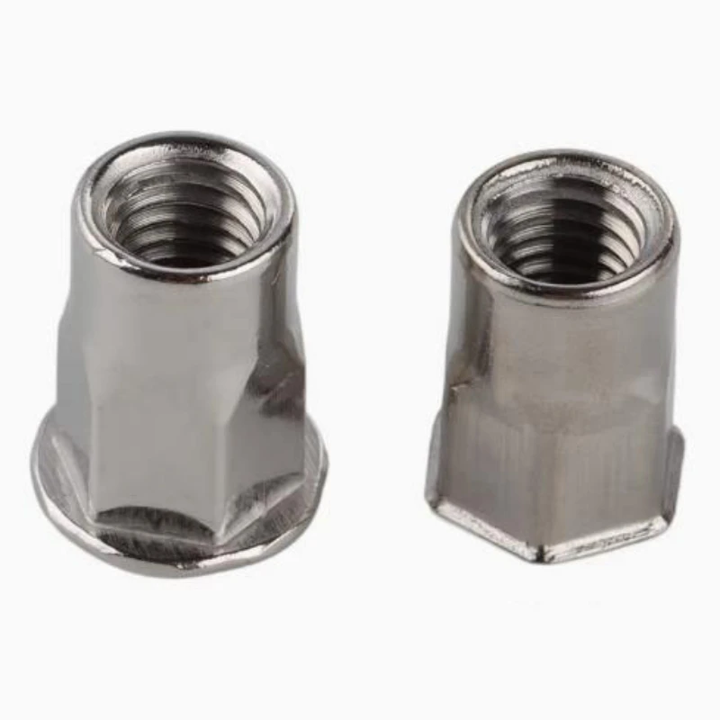 M3 M4 M5 M6 M8 M10 M12 304 Stainless Steel Hex Hexagon Flat Head Countersunk Head Binding Rivet Nut Insert Rivnut Nutsert