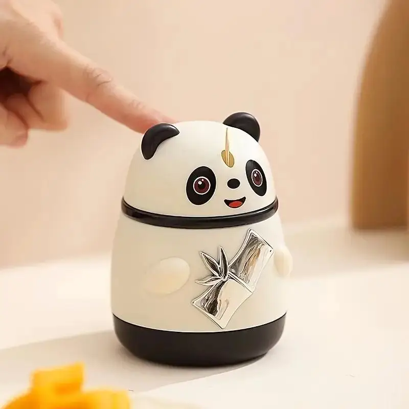 Cute Cartoon Panda Toothpick Holder Automatic Toothpick Box Push-type Toothpick Box Suitable For Home Bar Party