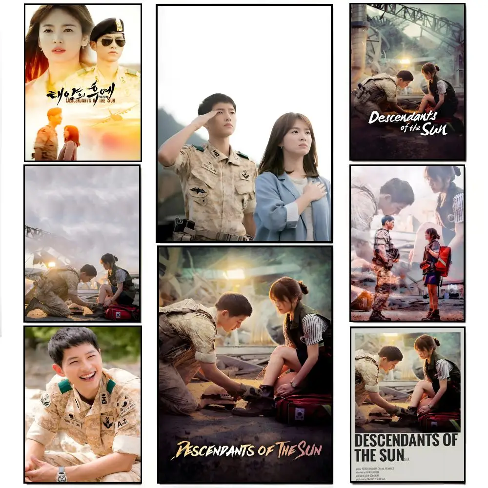 Melodramatic Romance D-Descendants of the Sun K-Drama Vibe Poster HD  Waterproof Wall Sticker Bar Living Room Decor Gift