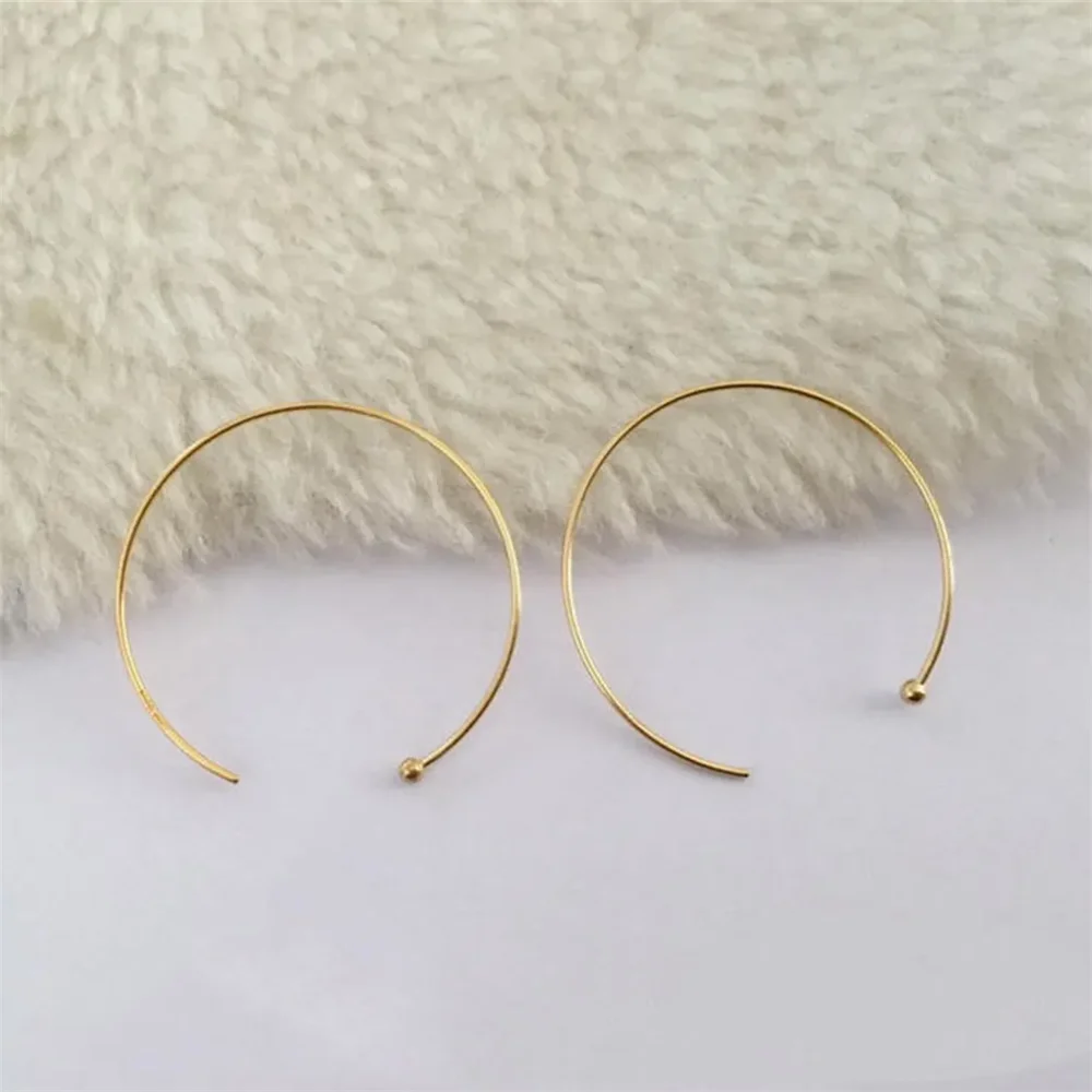 2 Pairs Round Beading Earring Wires with Ball End 18mm 26mm in 14K Gold Filled