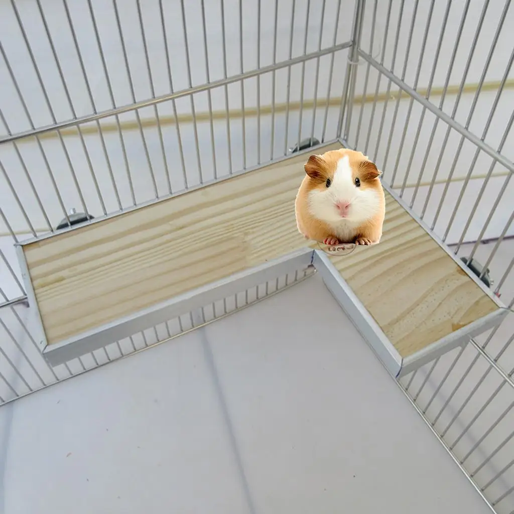 Hamster Wooden Platform Exercise Perch Small Pet Board Bird Toy for Parrot and Squirrel