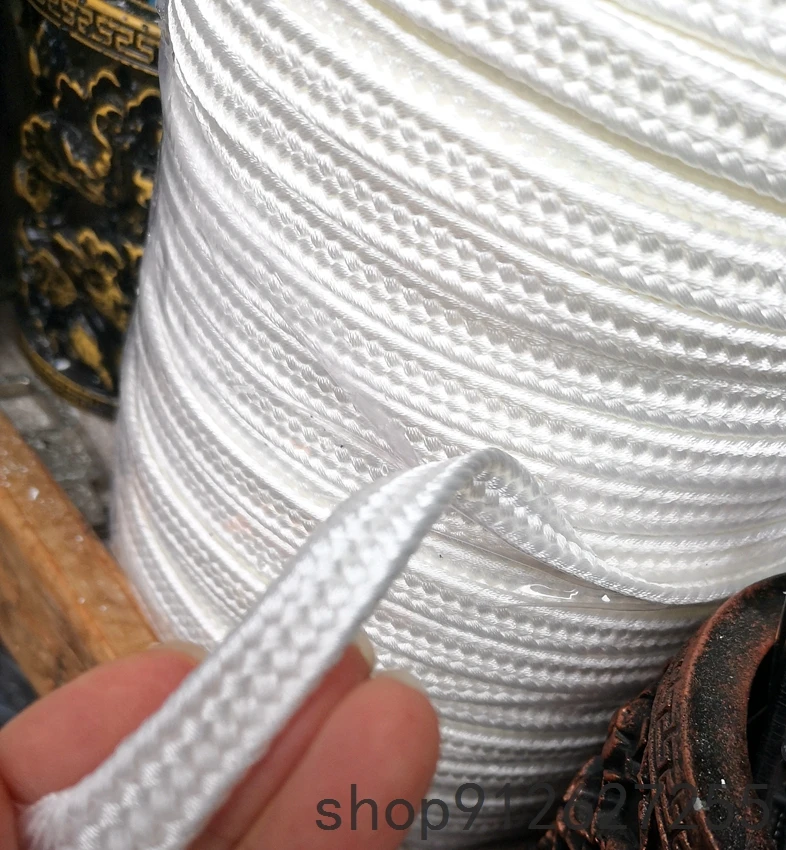 2.4m white In bold Sageo Rope For Japanese Katana sword wakizashi tanto