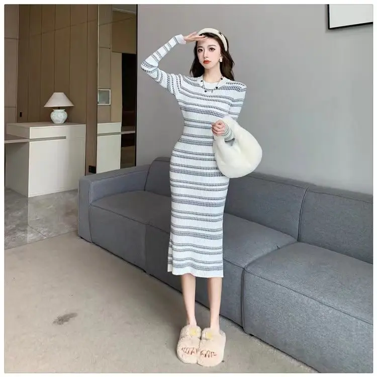 

Вязаные платья без рукавов для женщин, весенние, с рюшами, оборками, прозрачные, высококачественные, с открытым животом, 2025