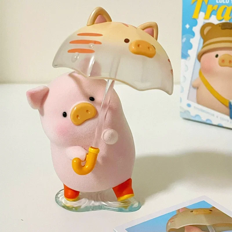 LuLu Pig Travel Series Blind Box Cute Action Figure Fashion Toys Animation Peripheral Tabletop and Room Decoration Surprise Gift