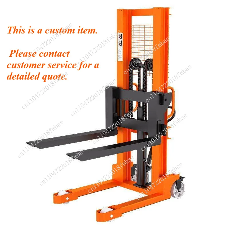 1pc Manual Forklift Manual Hydraulic Stacker Semi Electric Forklift Hand Truck Warehouse Logistics Handling Forklift