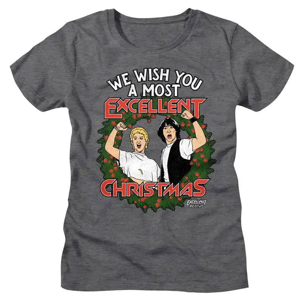 Bill And Ted Excellent Christmas Deep Heather Women'S T Shirt