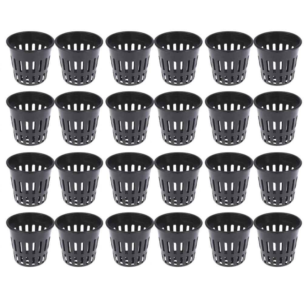 

24 Pcs Hydroponics Net Pot Bucket Durable Plastic Good Breathability Water Planting Soilless Culture Planter Garden
