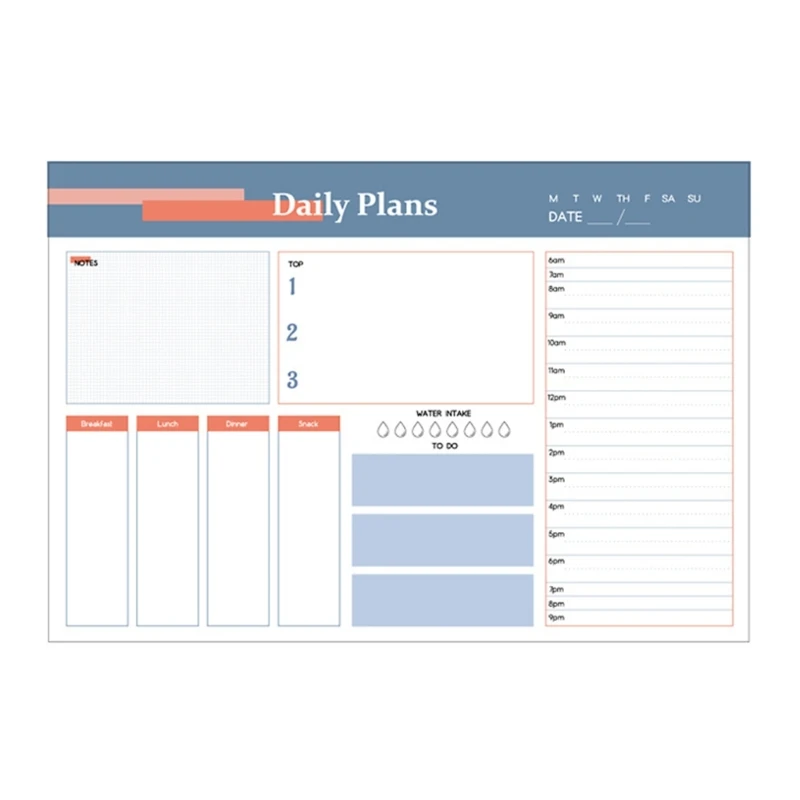 Daily Planner Notepad Undated Planner Sheet Schedule Pad Desk Planner to Do List Daily Plan Notepad Tear off Planner Pad