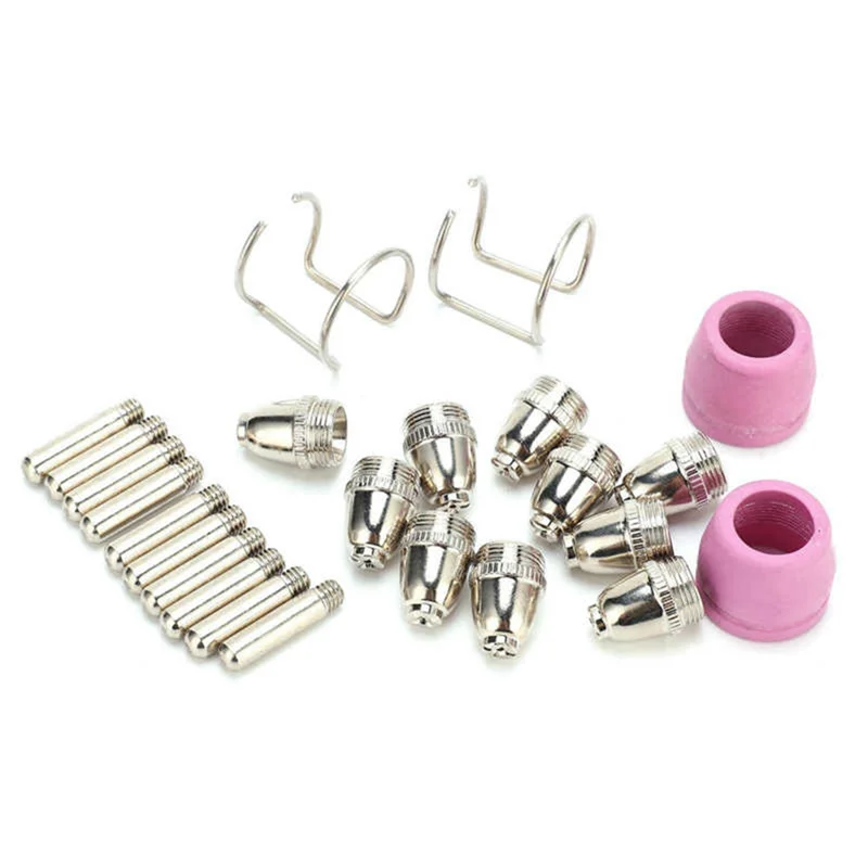 

A26F-95Pcs Air Plasma Cutting Torch Nozzles Consumables Contact Tips For SG‑55 AG‑60 WSD‑60P Durable Easy Install