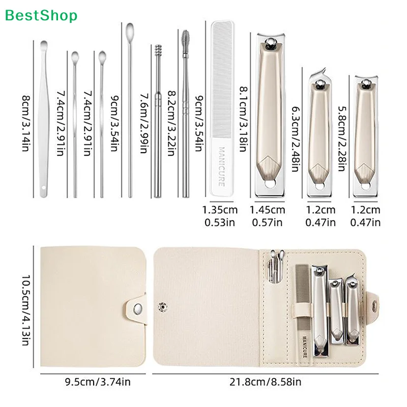 ♥ ステンレス製のマニキュア・ペディキュアセット |   携帯用ネイルケアキット（爪切り＆ツール付き）