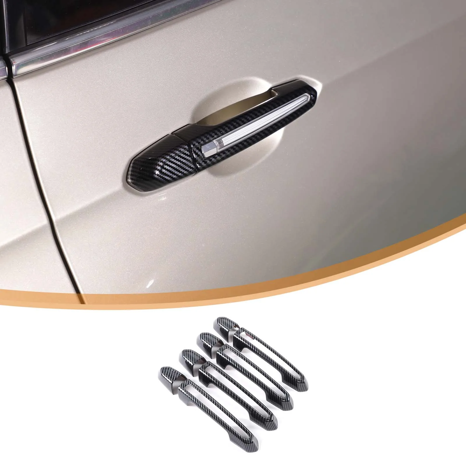 For Cadillac XT4 XT5 XT6 CT4 CT6 ATS CTS XTS ABS Carbon Fiber Exterior Door Handle Protector Exterior Accessories Body Kit