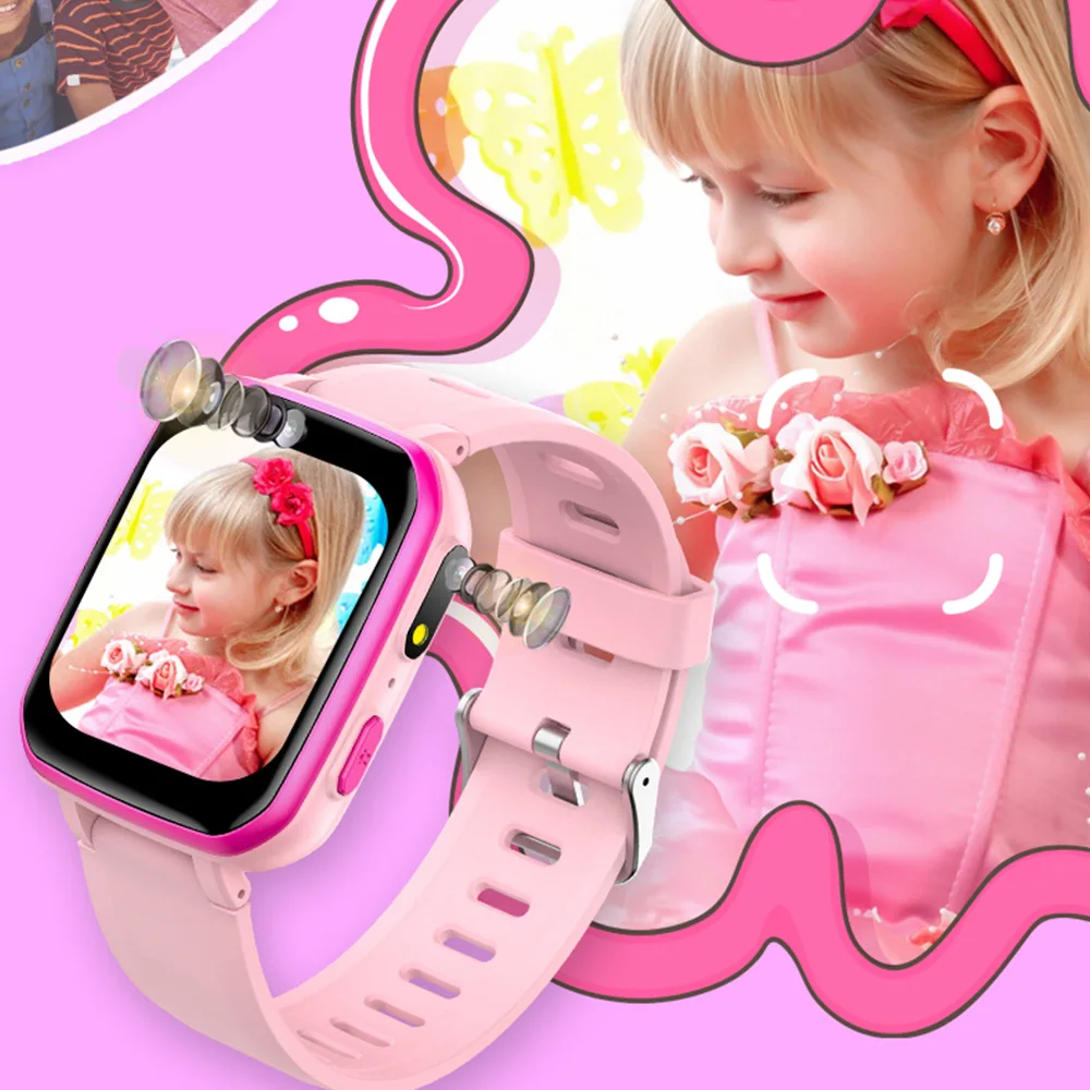 Kids Puzzle Phone Watch Toys H9 Watch Entertainment Game Step Counting Custom Dial Listening to Music Dual Cameras Kids Gifts