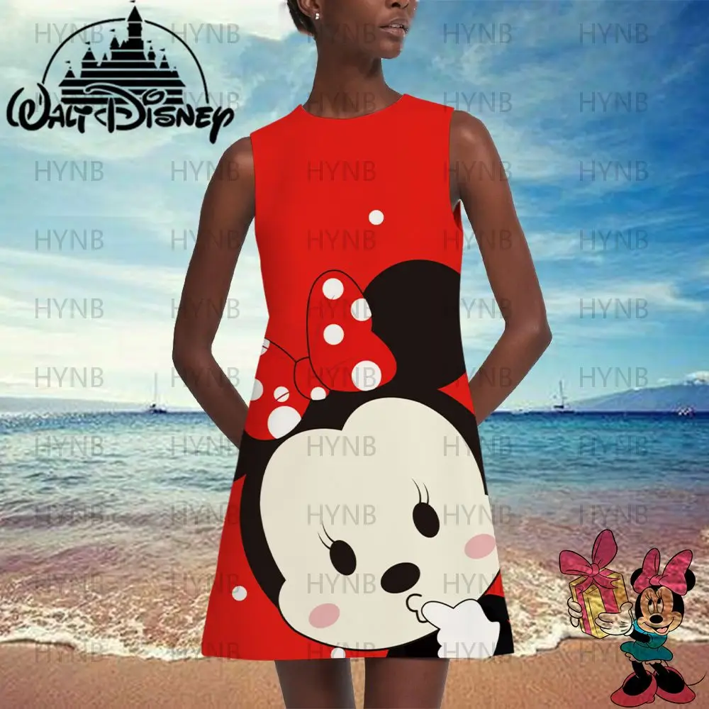 

Sleeveless Y2k Minnie Mouse Mickey Party Dresses Mini Dress Women 2022 Cool Cover-ups Boho Sexy Woman Women's Summer Sundresses