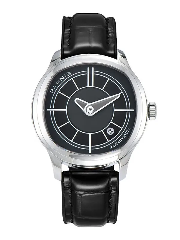 Parnis Men Automatic Watch 41mm Mechanical Wristwatch 5ATM Waterproof Sapphire Mirror