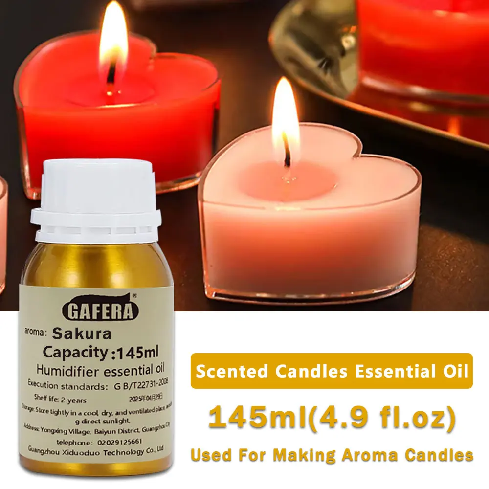 GAFERA 145ml(4.9 fl.oz) Sakura/Wild Bluebell Essential Oil - For Making Aromatherapy Candles & Making Handmade Soap & Humidifier